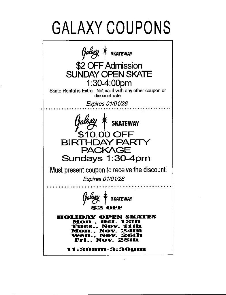 Galaxy Skateway Coupons